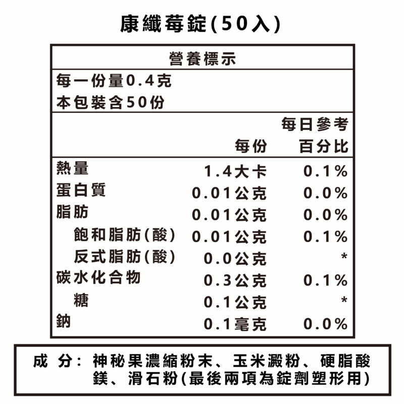 【康纖莓】神秘果錠 (50顆)：圖片 5